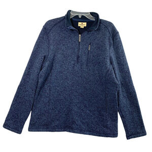Woolrich Pullover  Mens Large Blue 1/4 Zip Sweater Jacket Long‎ Sleeve